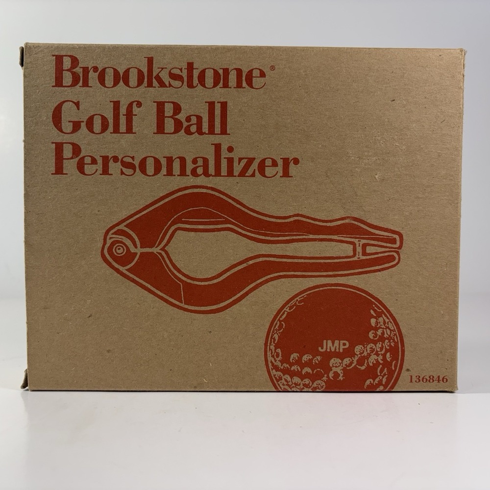 Brookstone Gold‎ Plated Golf Ball Personalizer, New